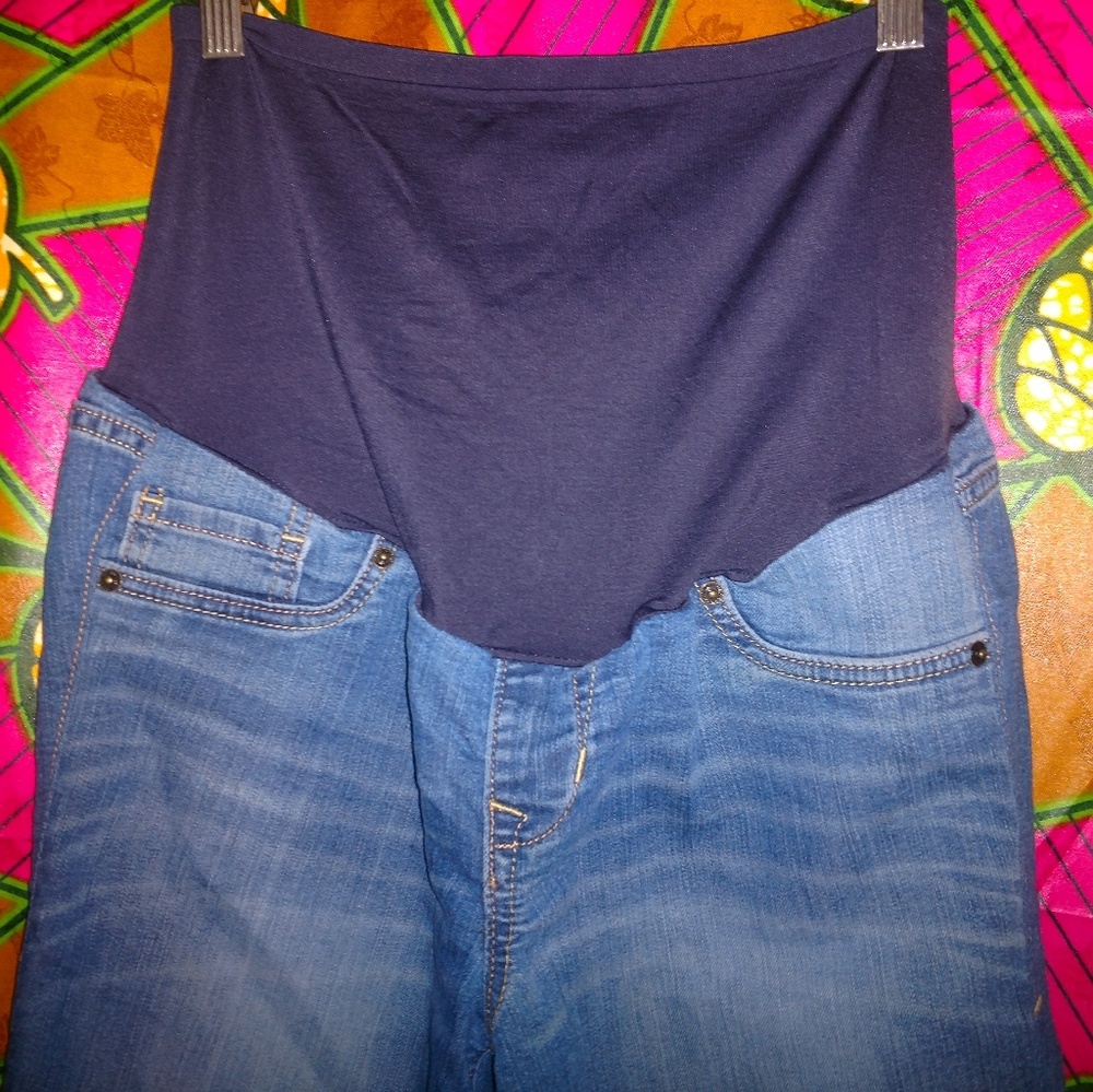 Old Navy Size 10 Maternity Distressed Denim Jeans